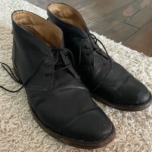 FRYE Men's Black Leather Chukka Boots Size 10.5 D